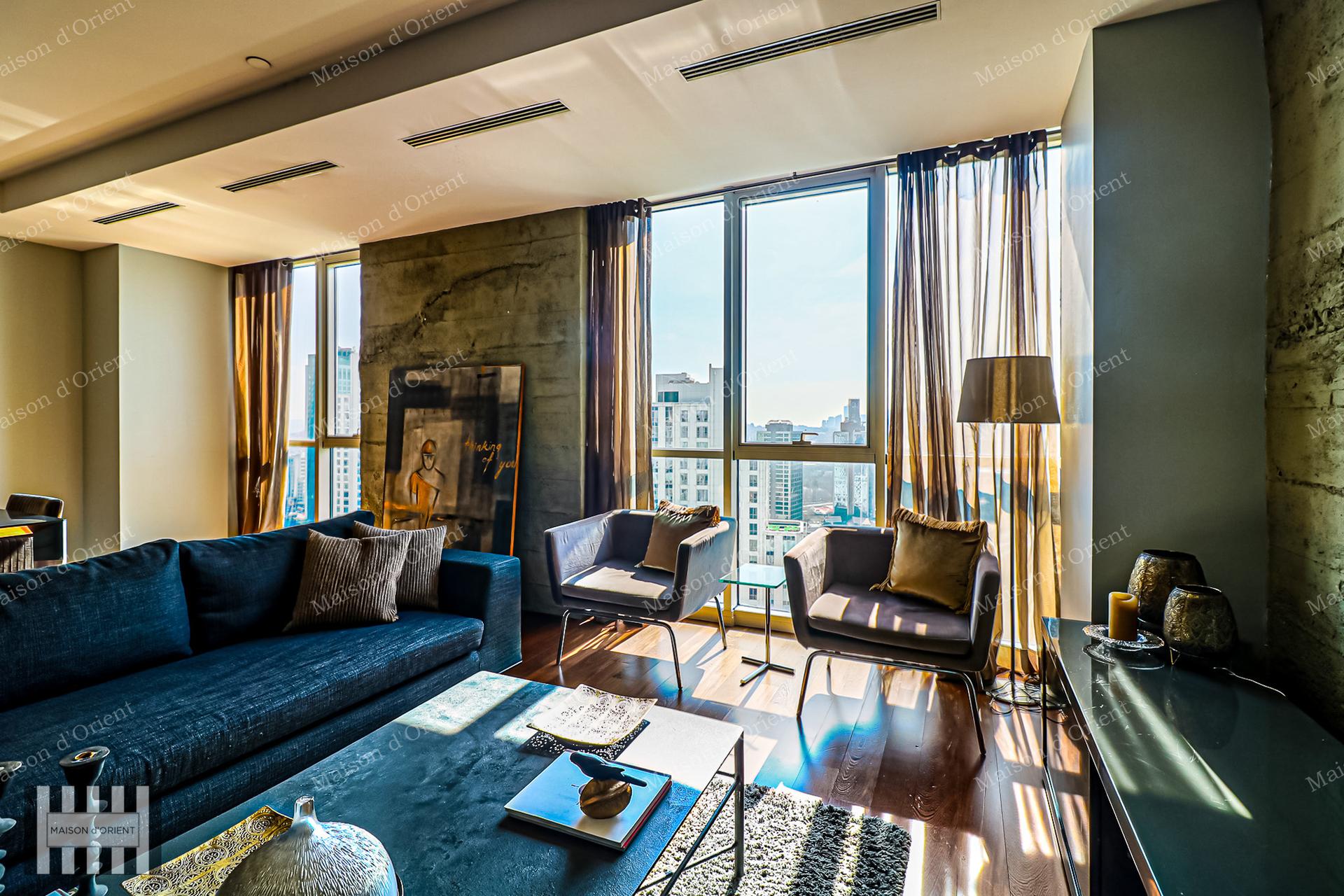 4+1 Furnished Flat with City View for Rent in Maslak Mashattan Residence — Sarıyer, İstanbul — 4+1 — Closed